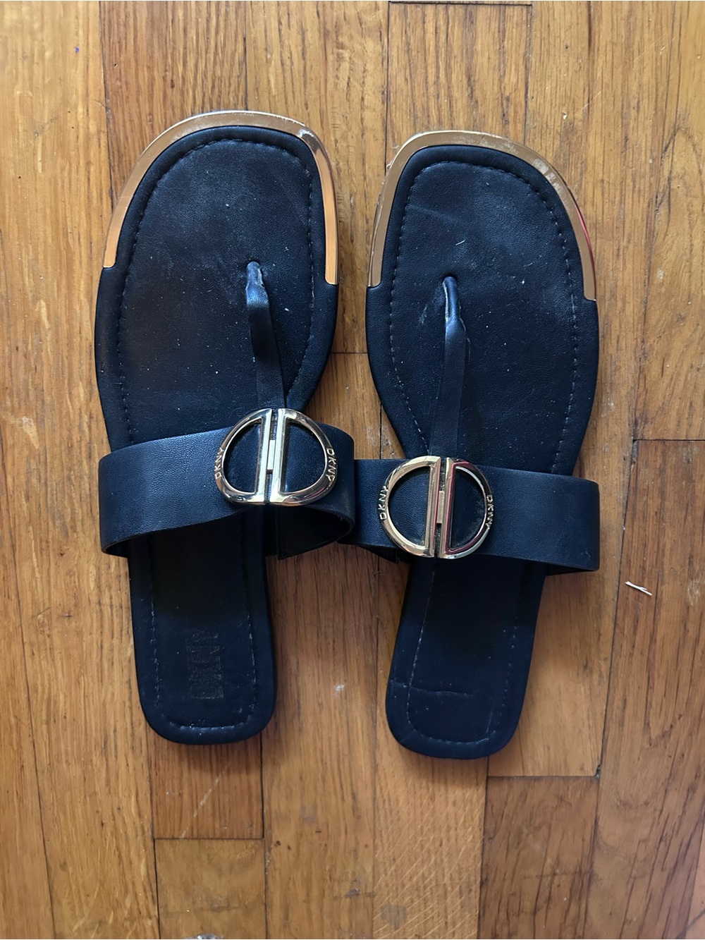 DKNY black sandals size 11